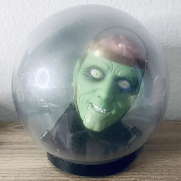 Gemmy Animated 14" Spirit Ball Green Monster Head with Brains - Picture 4 of 5